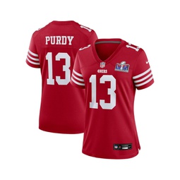 Womens Brock Purdy Scarlet San Francisco 49ers Super Bowl LVIII Game Jersey
