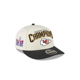 Mens Cream Kansas City Chiefs Super Bowl LVIII Champions Locker Room Low Profile 9FIFTY Hat