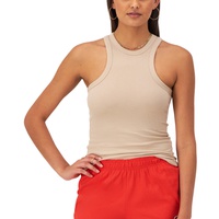 Womens High-Neck Ribbed Tank