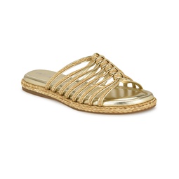 Womens Adila Slip-On Strappy Flat Casual Sandals