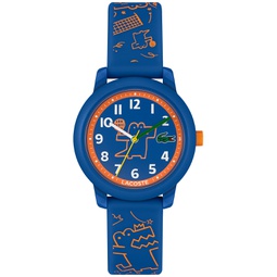 Kids Blue Printed Silicone Strap Watch 33mm