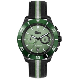 Mens Toranga Green Striped Nylon Strap Watch 44mm