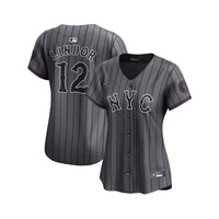 Womens Francisco Lindor Graphite New York Mets 2024 City Connect Limited Player Jersey