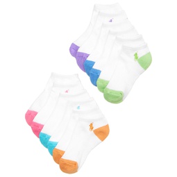 6-Pack Flat Knit Low-Cut Socks Little Girls & Big Girls
