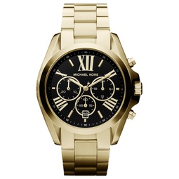 Unisex Chronograph Bradshaw Gold-Tone Stainless Steel Bracelet Watch 43mm MK5739