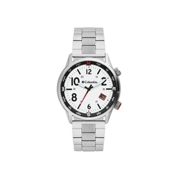 Mens Outbacker Silver-Tone Stainless Steel Bracelet Watch 42mm