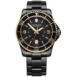 Mens Maverick Black PVD Stainless Steel Bracelet Watch 43mm