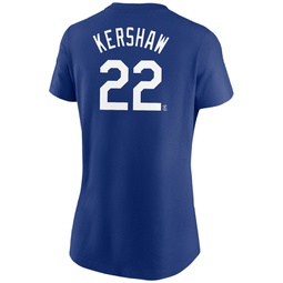 Los Angeles Dodgers Womens Clayton Kershaw Name and Number Player T-Shirt
