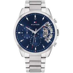 Mens Chronograph Stainless Steel Bracelet Watch 44mm