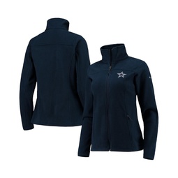 Womens Navy Dallas Cowboys Give And Go Fleece Full-Zip Jacket
