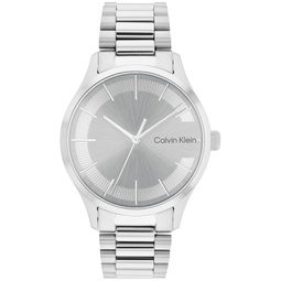 Grey Stainless Steel Bracelet Watch 40mm