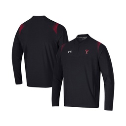 Mens Black Texas Tech Red Raiders 2021 Sideline Motivate Quarter-Zip Jacket