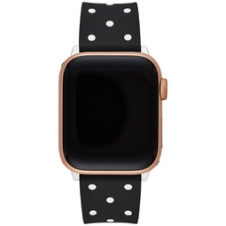 Black Polka Dot Silicone 38 40mm Band for Apple Watch