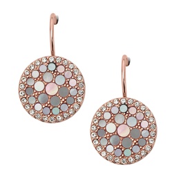Val Mosaic Mother of Pearl Disc Drop Earring