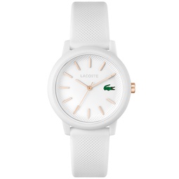 Womens L.12.12 White Silicone Strap Watch 36mm