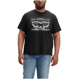 Big and Tall 2-Horse Graphic Regular Fit Crewneck T-Shirt