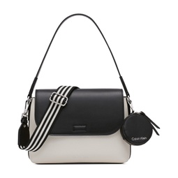 Millie Small Convertible Shoulder Bag with Striped Crossbody Strap