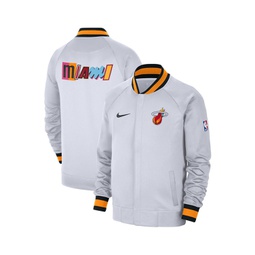 Mens White/Black Miami Heat 2022/23 City Edition Showtime Thermaflex Full-Zip Jacket