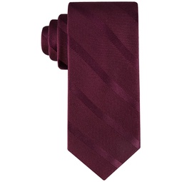 Mens Solid Textured Stripe Tie
