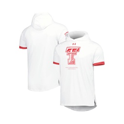 Mens White Texas Tech Red Raiders On-Court Raglan Hoodie T-shirt