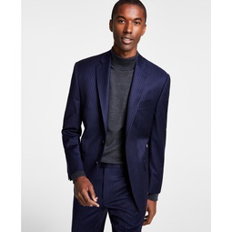 Mens Classic-Fit Wool-Blend Stretch Suit Separate Jacket