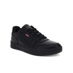 Mens Drive Faux-Leather Low Top Lace-up Sneakers
