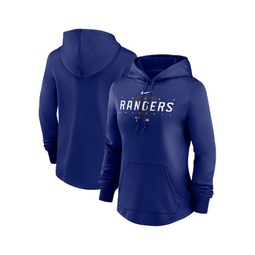 Womens Royal Texas Rangers Authentic Collection Pregame Performance Pullover Hoodie