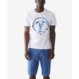 Mens Short Sleeve Ombre Buddha Face T-shirt