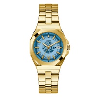 Womens Date Quartz Gold-Tone Stainless Steel Watch 34mm
