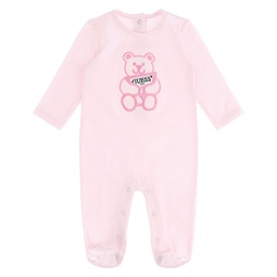 Baby Boys or Baby Girls Footed One Piece with Embroidered Logo