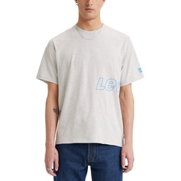 Mens Relaxed-Fit Short Sleeve Wrap-Around Logo T-Shirt