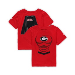 Toddler Boys and Girls Red Georgia Bulldogs Super Hero T-shirt