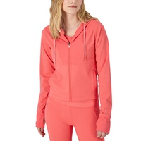 Womens Soft Touch Zip-Front Hooded Jacket