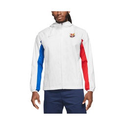 Mens White Barcelona AWF Raglan Full-Zip Hoodie Jacket