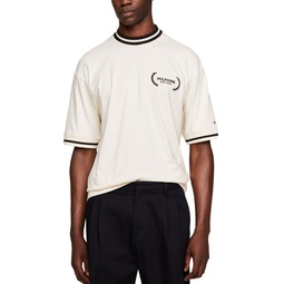 Mens Embroidered Laurel Logo Cotton T-Shirt