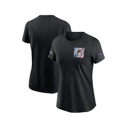 Womens Black Atlanta Falcons 2023 NFL Crucial Catch Sideline Tri-Blend T-shirt