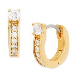 Gold-Tone Precious Delights Crystal Huggie Hoop Earrings