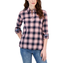 Womens Patch Pocket 5-Button Top