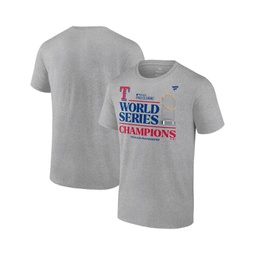 Mens Heather Gray Texas Rangers 2023 World Series Champions Locker Room T-shirt