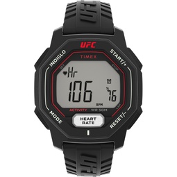 UFC Mens Spark Digital Black Polyurethane Watch 46mm