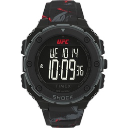 UFC Mens Shockxl Digital Black Polyurethane Watch 50mm
