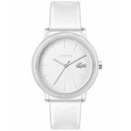 Unisex L.12.12 Quartz White Semi-Transparent Silicone Strap Watch 42mm