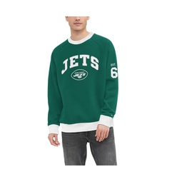 Mens Green New York Jets Reese Raglan Tri-Blend Pullover Sweatshirt