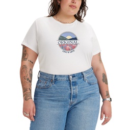 Trendy Plus Size Perfect Logo Cotton Short-Sleeve T-Shirt