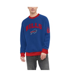 Mens Royal Buffalo Bills Reese Raglan Tri-Blend Pullover Sweatshirt