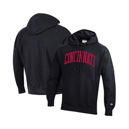 Mens Black Cincinnati Bearcats Team Arch Reverse Weave Pullover Hoodie