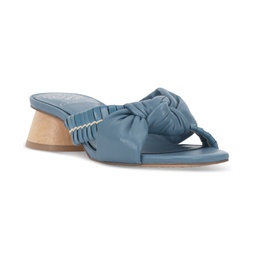 Leana Knotted Slip-On Block-Heel Sandals