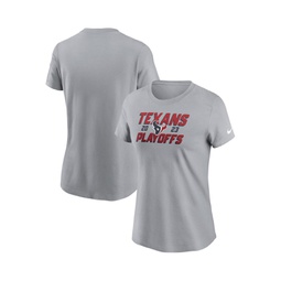 Womens Gray Houston Texans 2023 NFL Playoffs Iconic T-shirt