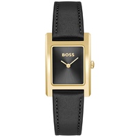 BOSS Womens Lucy Quartz Basic Slim Black Leather Watch 23mm