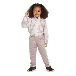 Toddler Girls Printed Fashion Tricot Jacket and Pants 2 Piece Set